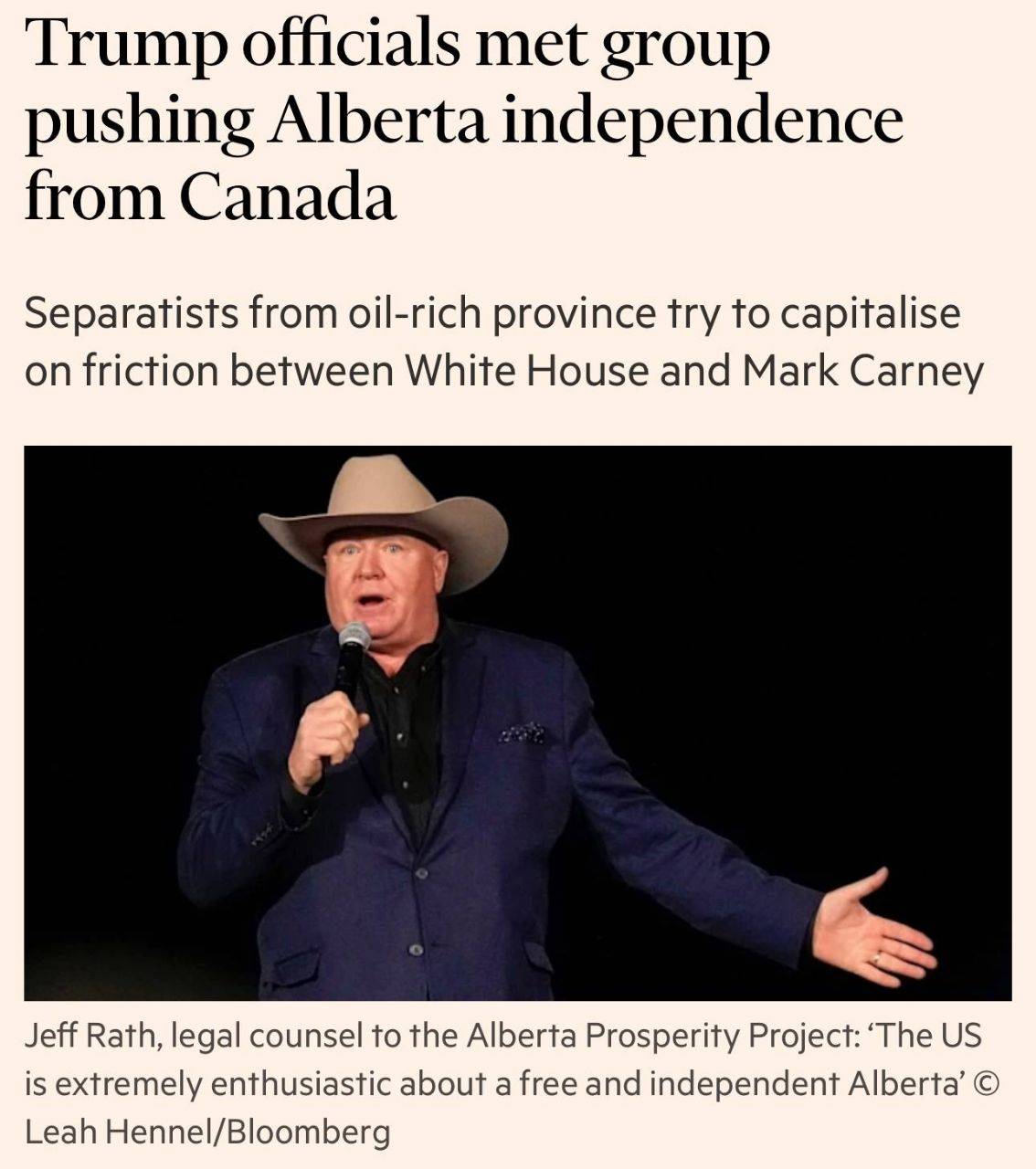 آمریکا به دنبال جدایی آلبرتا از کاناداست