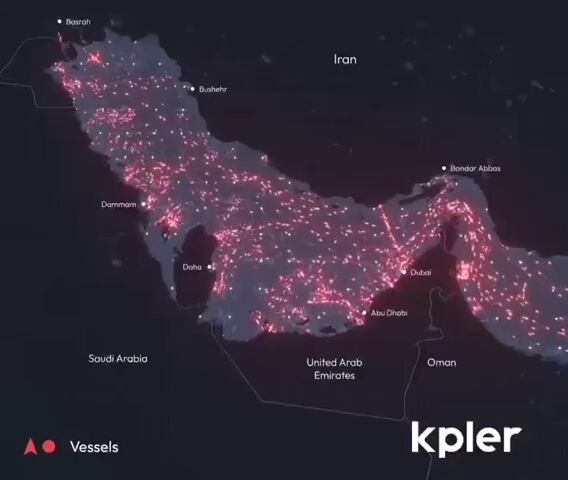 ترافیک نفت‌کش‌ها و شناورهای نفتی در تنگه هرمز