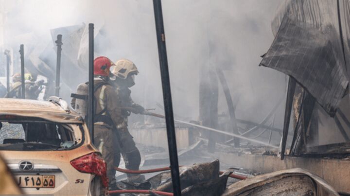 بازار جنت‌آباد در کسری از ثانیه پودر شد