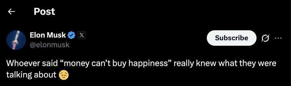 توئیت جالب ایلان ماسک بعد از عبور ثروتش از ۸۰۰ میلیارد دلار