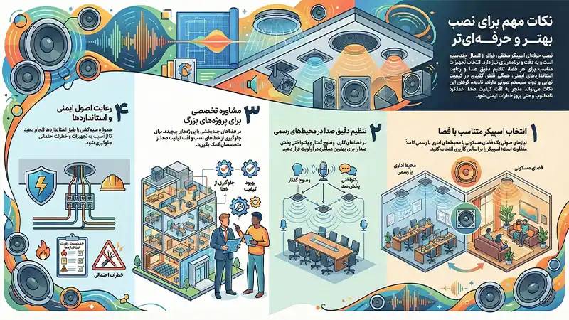 نکات مهم برای نصب بهتر و حرفه ای تر اسپیکر سقفی