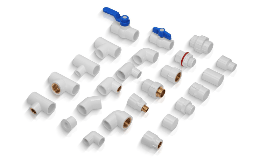 ست کامل اتصالات لوله PPR با شیر توپی و مغزی برنجی مناسب تأسیسات آب