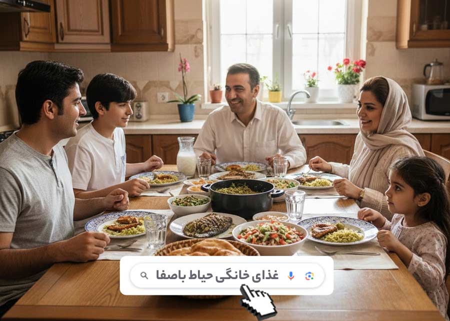 غذای خانگی حیاط باصفا