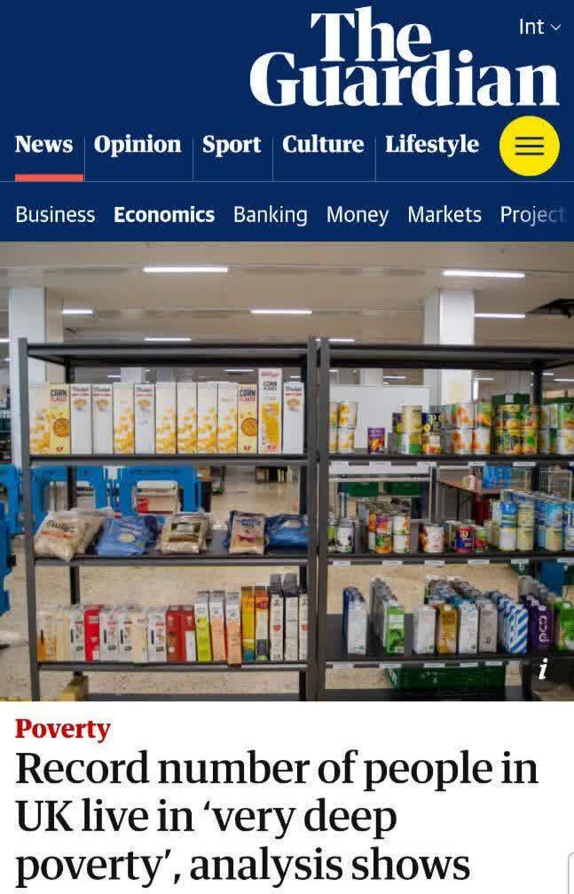 وقتی بی‌بی‌سی فارسی از فقر ایران می‌گوید، اما فقر عمیق در بریتانیا را نمی‌بیند!