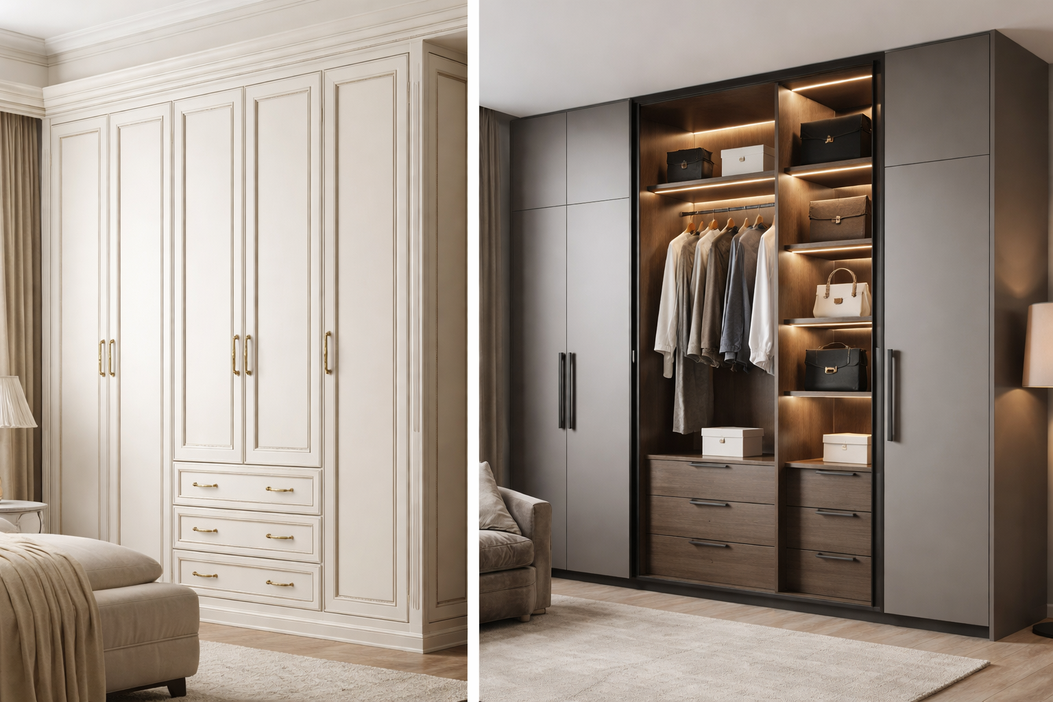 کمد دیواری کلاسیک یا مدرن؟