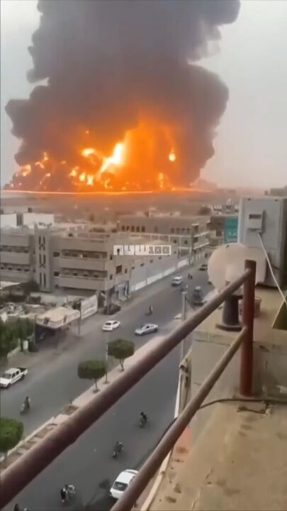 فیلمی عجیب از سوختن آرامکو در اثر حمله پهپادی