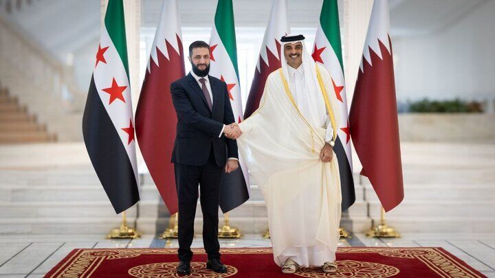 دیدار الجولانی با امیر قطر در دوحه