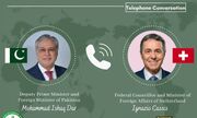 گفت و گوی مجدد وزرای خارجه پاکستان و سوئیس درباره ایران و آمریکا