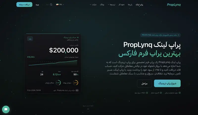 شرکت پراپ لینک به عنوان بهترین پراپ فرم با خدمات فارسی شروع به کار کرد