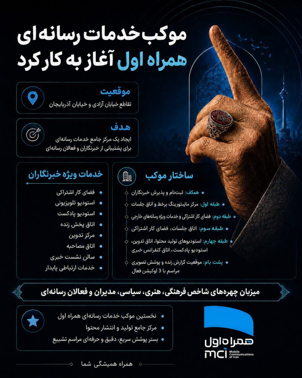 قلب رسانهای مراسم تشییع رهبر شهید انقلاب در موکب همراه اول