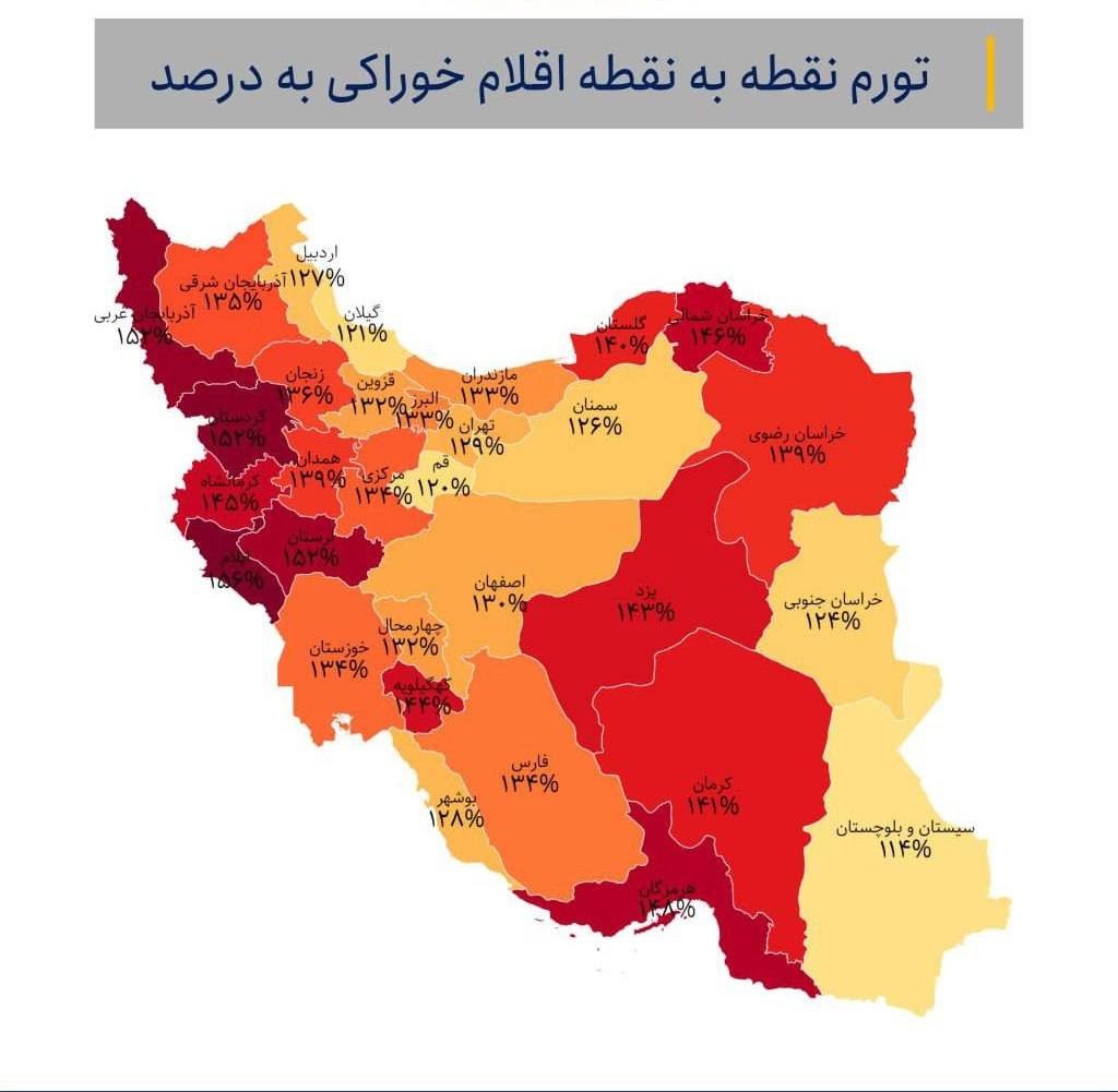 رکوردشکنی تورم خوراکی‌ها در خرداد؛ ۱۳۴.۶ درصد نسبت به سال قبل