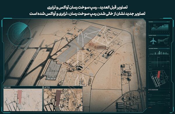 تخلیه رمپ استقرار هواپیماهای راهبردی آمریکا در العدید