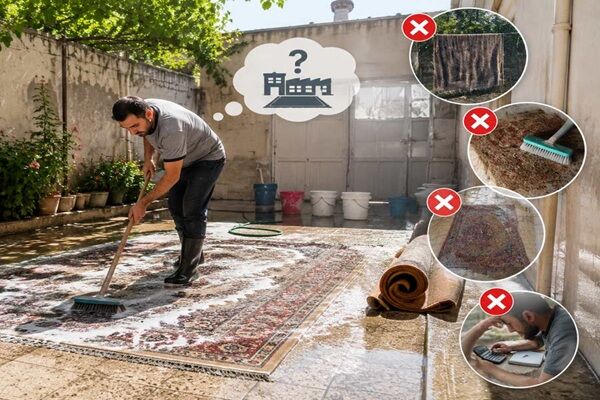 فرش چرا شستشوی خانگی فرش دیگر مانند گذشته رایج نیست؟ دلایل و راهکارها