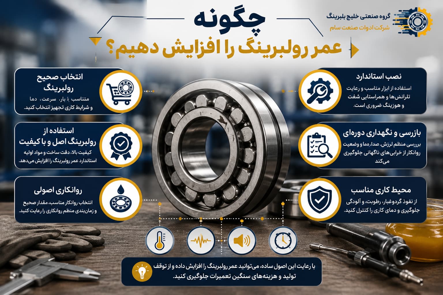 چگونه عمر رولبرینگ را افزایش دهیم؟