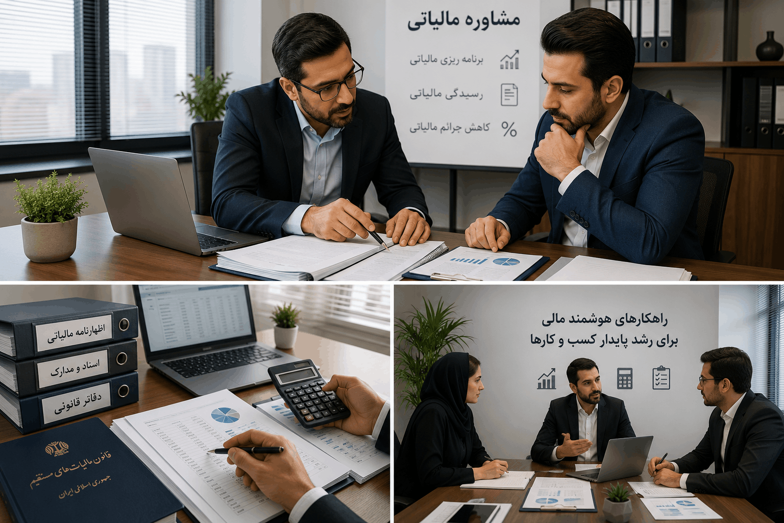 جلسه مشاوره حسابداری و مالیاتی با مدیران کسبوکار