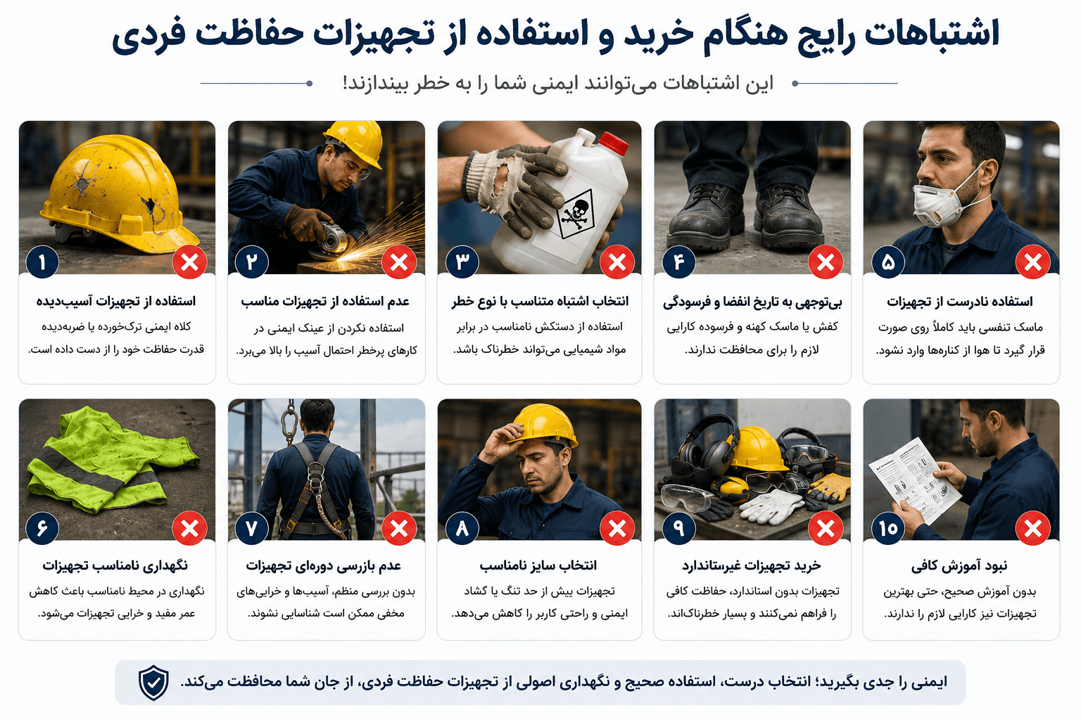 لیست تجهیزات حفاظت فردی مورد تایید اداره کار؛ راهنمای کامل انتخاب تجهیزات حفاظت فردی استان لیست تجهیزات حفاظت فردی مورد تایید اداره کار؛ راهنمای کامل انتخاب تجهیزات حفاظت فردی استان