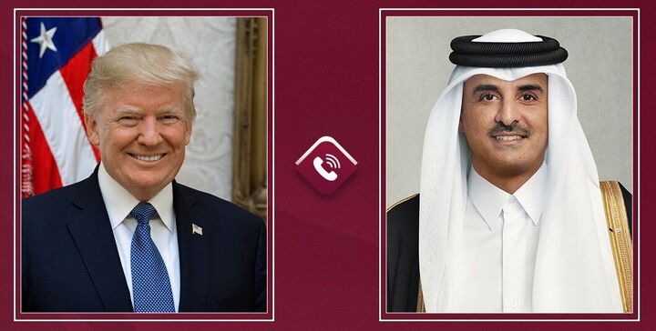 گفت وگوی تلفنی ترامپ و امیر قطر درباره تحولات منطقه