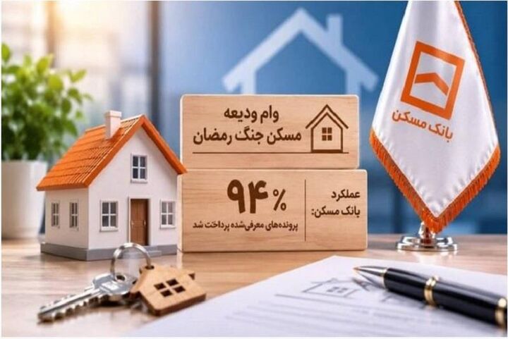 عملکرد ۹۴ درصدی بانک مسکن در پرداخت وام ودیعه مسکن جنگ رمضان