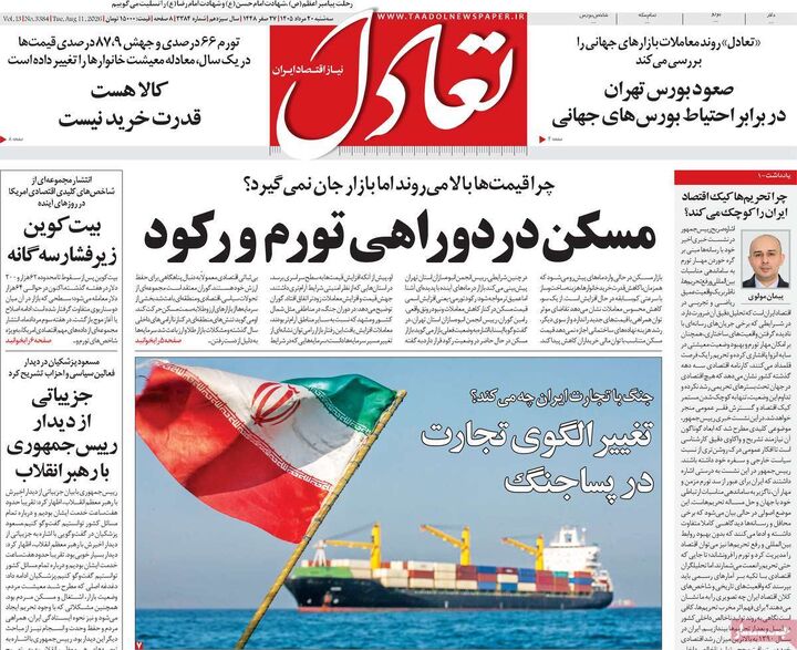 صفحه اول روزنامه های اقتصادی ۲۰ مرداد ۱۴۰۵