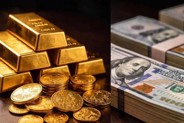مقایسه دلار و طلا در بلندمدت | کدام ارزش پول را بهتر حفظ می‌کند