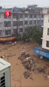 وقوع سیل بزرگ در استان فوجیان، چین پس از بارش های سنگین در بازه زمانی کوتاه