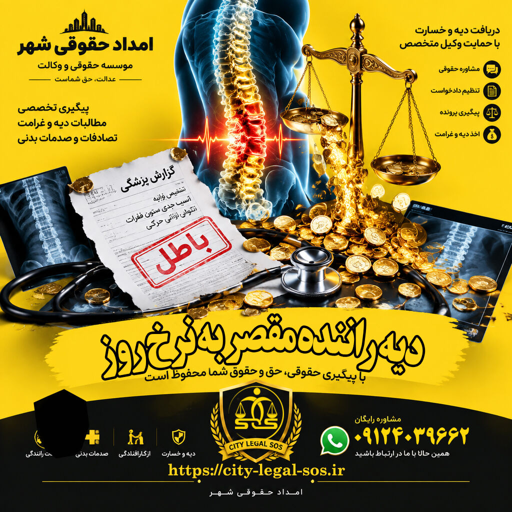 بهترین وکیل تصادف وکیل تصادفات رانندگی  دیه و خسارت بیمه