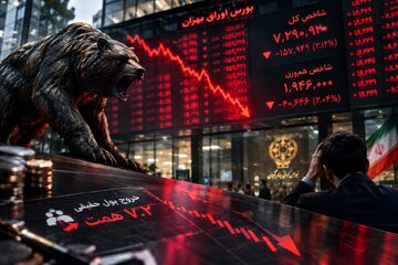 دومینوی فروش در بورس؛ شاخص کل به کانال ۷.۲ میلیون واحد برگشت