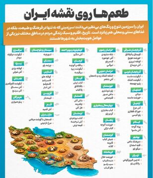 گردشگری خوراک؛ نقشه طعم‌های ایرانی هر استان