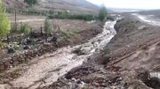جاری شدن سیلاب در روستاهای شهرستان فیروزکوه