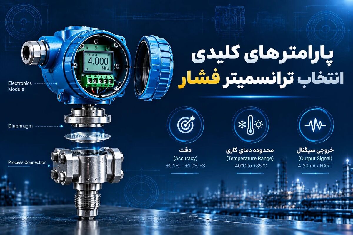 راهنمای خرید ترانسمیتر فشار: معیارهای فنی انتخاب برای صنایع فرآیندی