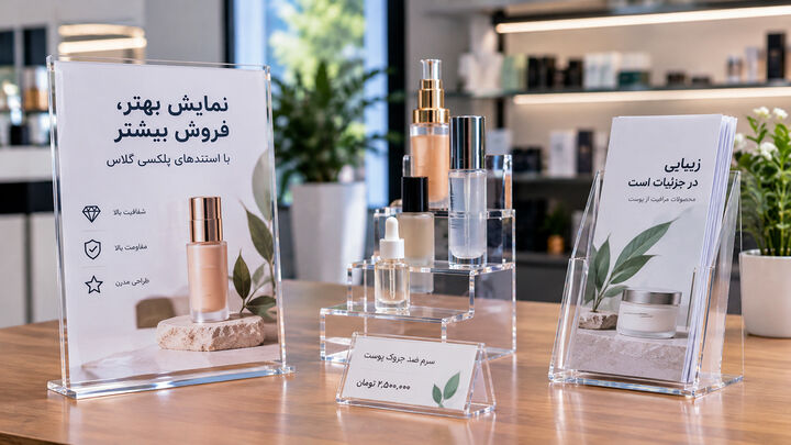 چگونه استند پلکسی گلاس مناسب برای معرفی محصولات انتخاب کنیم؟