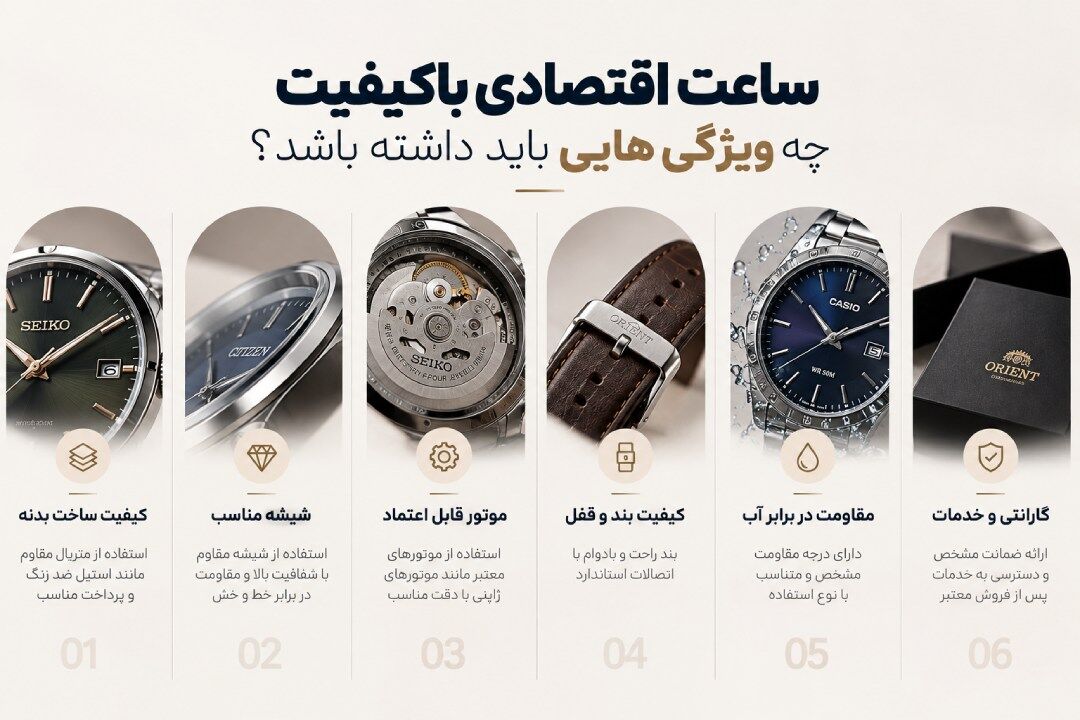 ساعت اقتصادی باکیفیت چه ویژگی هایی باید داشته باشد؟