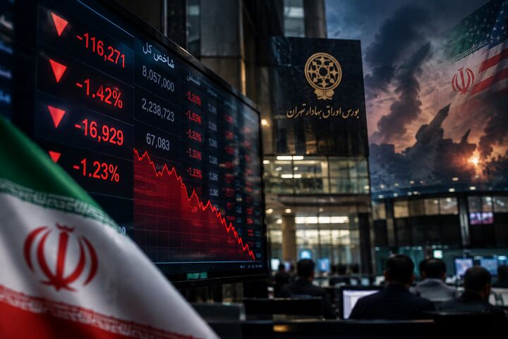  بورس در طوفان ریسک‌های سیستماتیک؛ افت سنگین ۱۳۰ هزار واحدی شاخص کل در نخستین روز هفته